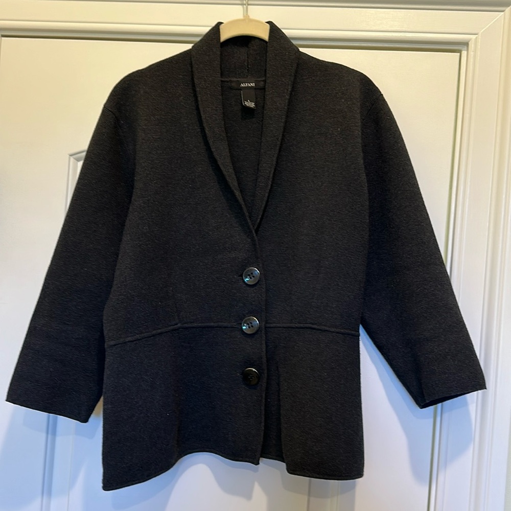 Alfani office casual jacket, Large, grey, very good condition lightly worn